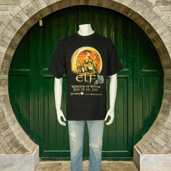Y2K Vintage The Lord Of The Rings Elf Movie Film Promo 2006 T Shirt Tee L